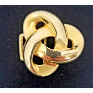 Vintage Douglas Paquette Belt Buckle Gold Tone Knotted Knot Replacement Part